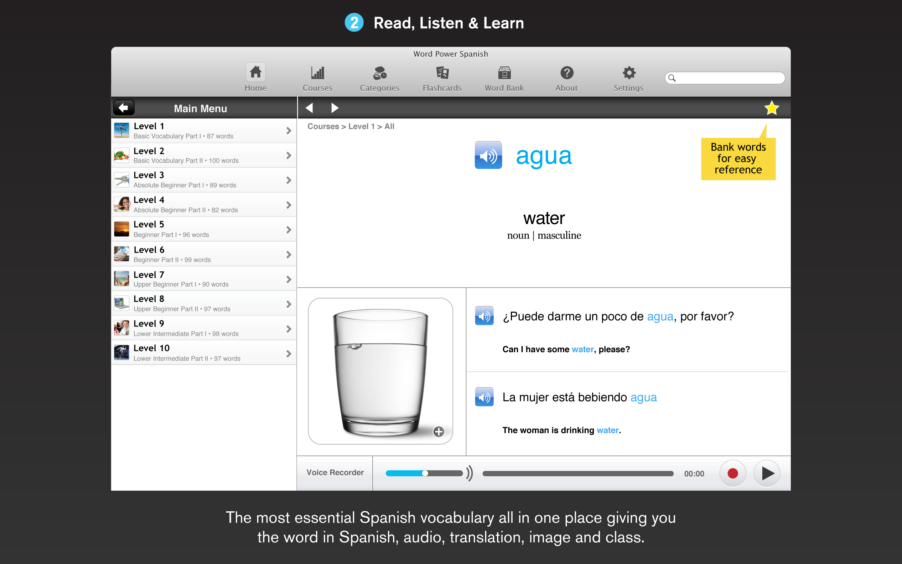 Screenshot 2 - Learn Spanish - Gengo WordPower 